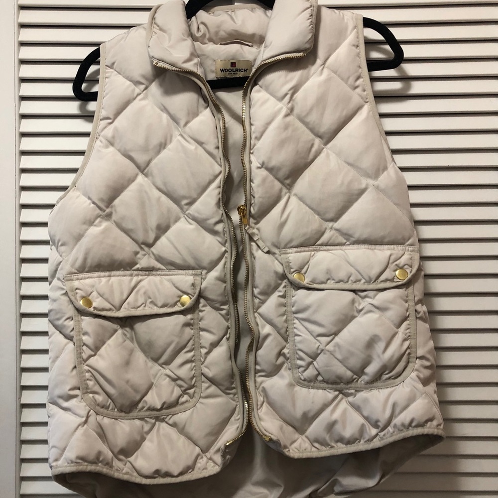 Cream puffer vest